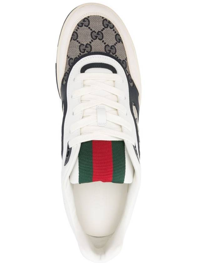 Men's Reweb Original GG Canvas Low Top Sneakers Beige Blue - GUCCI - BALAAN 5