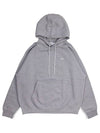 Swoosh Crew Neck Brushed Hoodie Grey - NIKE - BALAAN 2