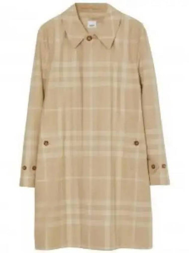 Women s Check Pattern Trench Coat Beige 8068660 - BURBERRY - BALAAN 1