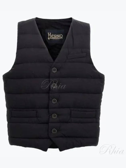 V-neck Down Vest Black - HERNO - BALAAN 2