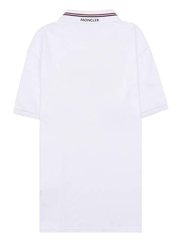 Logo Patch Polo Shirt White - MONCLER - BALAAN 3