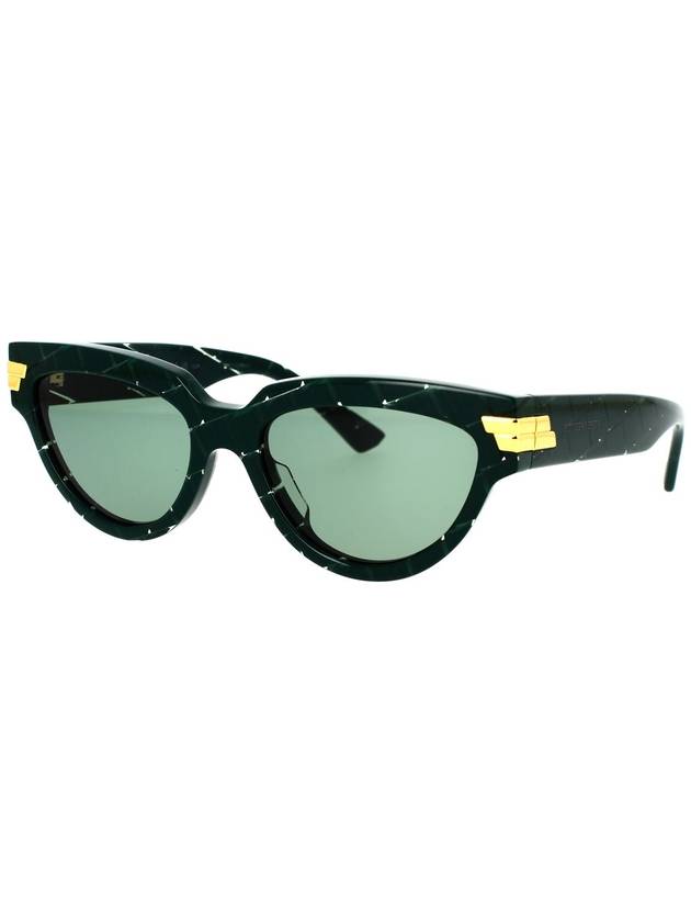 Eyewear Gold Logo Cat's Eye Sunglasses Green - BOTTEGA VENETA - BALAAN 3