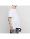 Double Monochrome Fox Head Patch Classic Short Sleeve T-Shirt White - MAISON KITSUNE - BALAAN 4