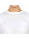 Women's Back Pleated Cotton Short Sleeve T-Shirt White - SACAI - BALAAN 8