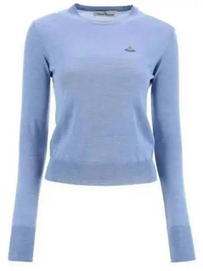 Women's Bea Jumper Embroidered Logo Knit Top Indigo - VIVIENNE WESTWOOD - BALAAN 2