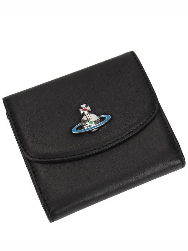 ORB Logo Half Wallet Black - VIVIENNE WESTWOOD - BALAAN 3