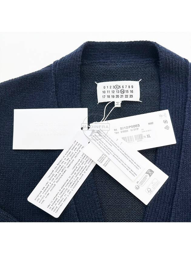 Elbow Patch Cardigan Navy - MAISON MARGIELA - BALAAN 9