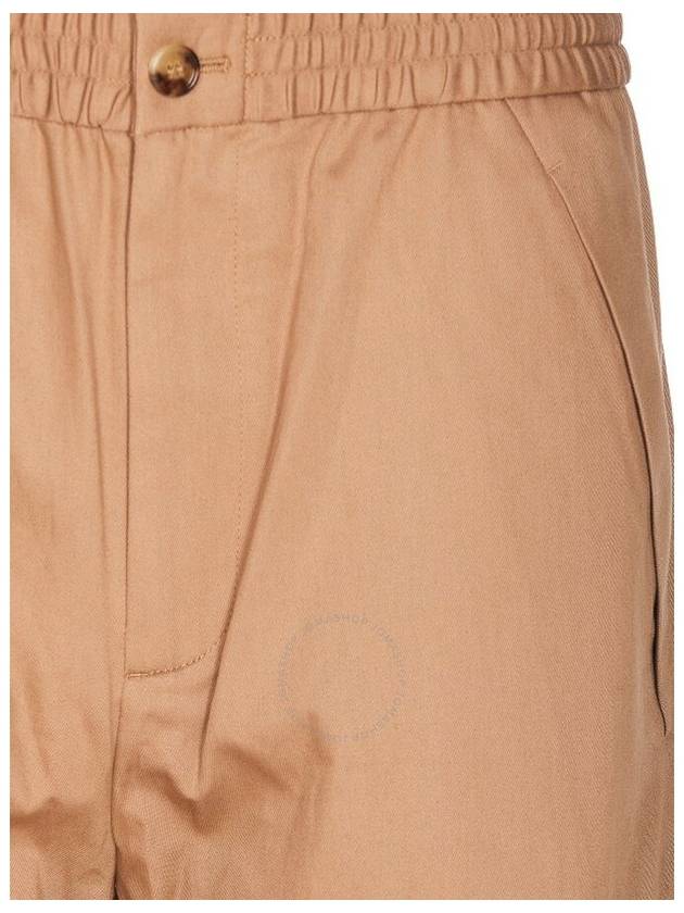 Men's Cotton Cargo Straight Pants Camel - BURBERRY - BALAAN 4