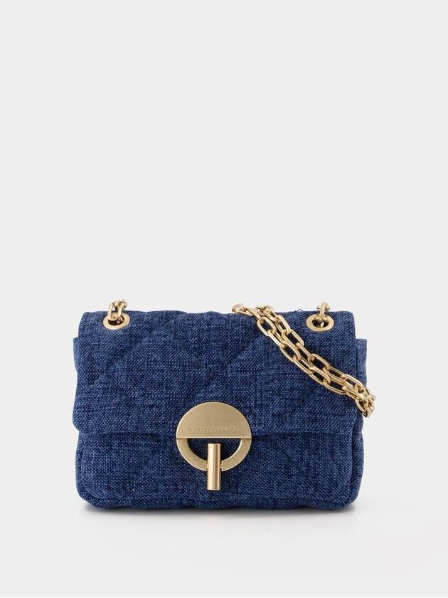 Nano Moon Bag - Vanessa Bruno - Linen - Blue - VANESSA BRUNO - BALAAN 1