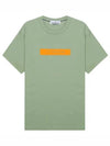 Micro Logo Print Short Sleeve T-shirt Green - STONE ISLAND - BALAAN 2