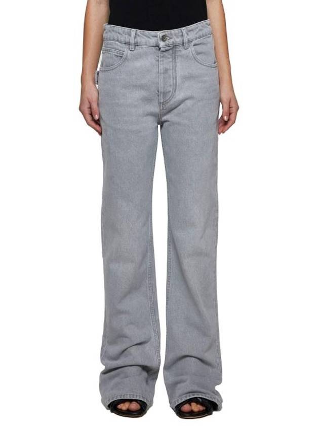 Flare Denim Jeans Light Grey Wash - BOTTEGA VENETA - BALAAN 4