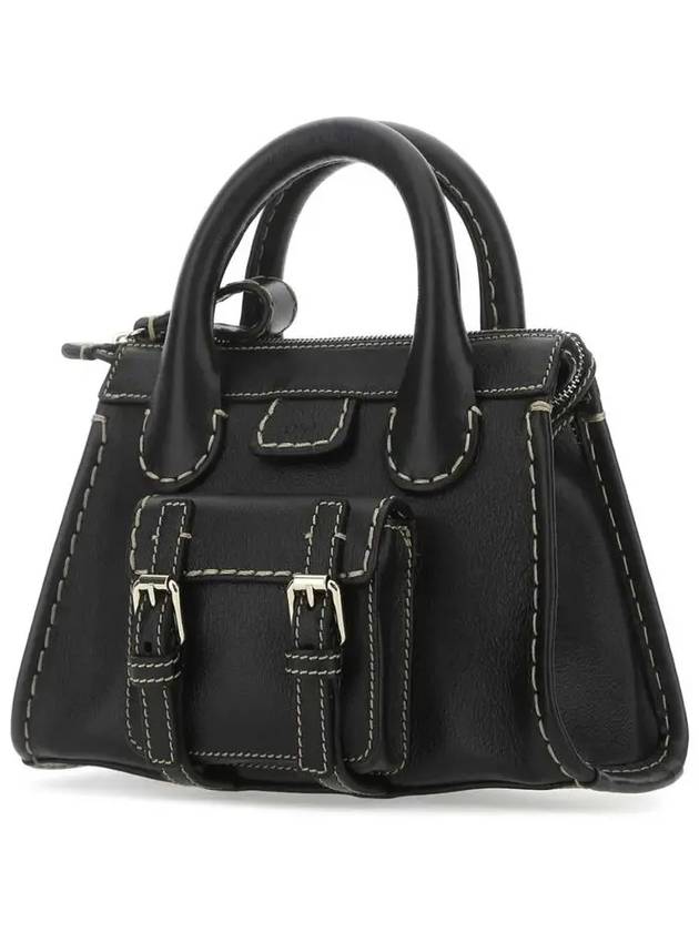 Women's Edith Leather Tote Bag Black - CHLOE - BALAAN 5