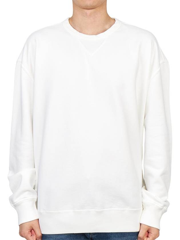 Garment Dyed Cotton Jersey Sweatshirt White - TEN C - BALAAN 2