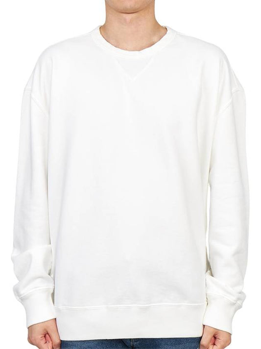 Garment Dyed Cotton Jersey Sweatshirt White - TEN C - BALAAN 2