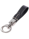 Logo Leather Key Ring Black - TOD'S - BALAAN 4