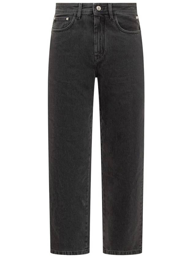 Denim Straight Pants FW23M350001 02 BLACK - GCDS - BALAAN 2