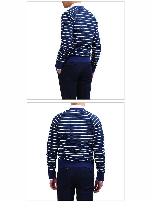 Rep Stripe Cardigan MJP020 AK9886 - THOM BROWNE - BALAAN 4