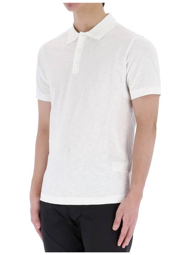 Bronn Cotton Short Sleeve Polo Shirt White - THEORY - BALAAN 4