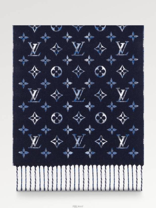 Monogram Gradient Tartan City Scarf Blue - LOUIS VUITTON - BALAAN 6