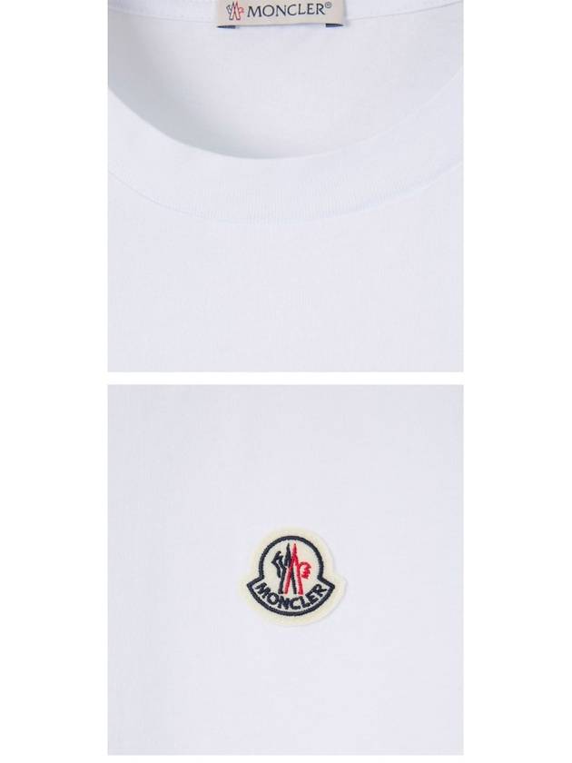 8C00022 829H8 001 Chest Patch Round Short Sleeve T Shirt White Men s TLS - MONCLER - BALAAN 5