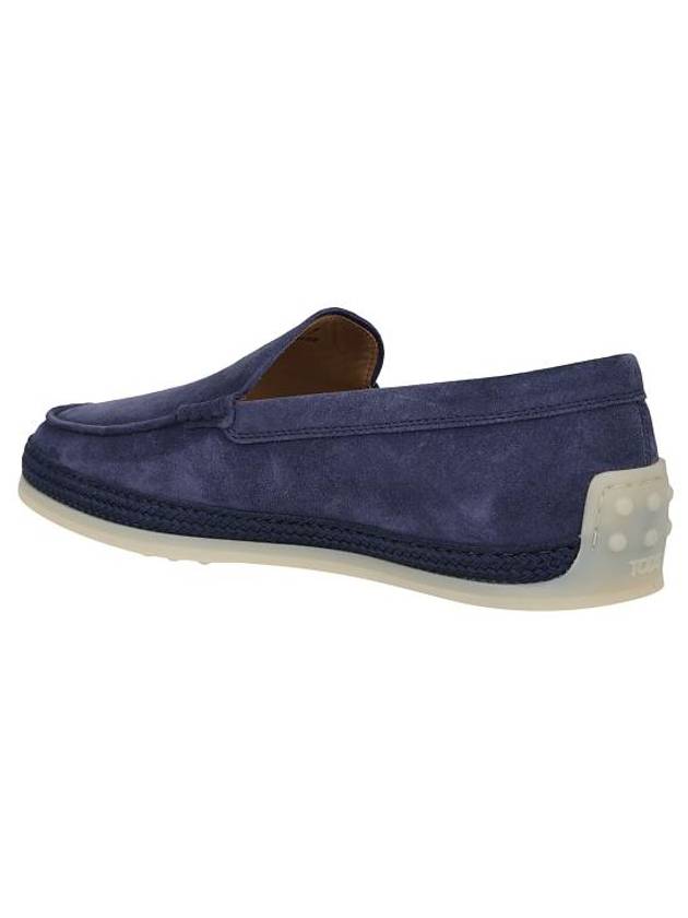 Men's Suede Slip-ons Loafers Blue - TOD'S - BALAAN 4