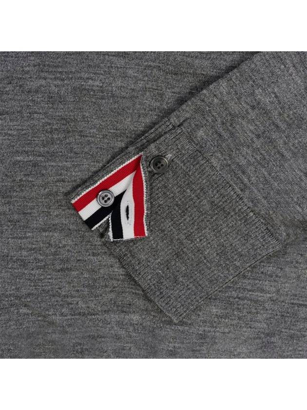 Stripe Armband Merino Wool Cardigan Grey - THOM BROWNE - BALAAN 5