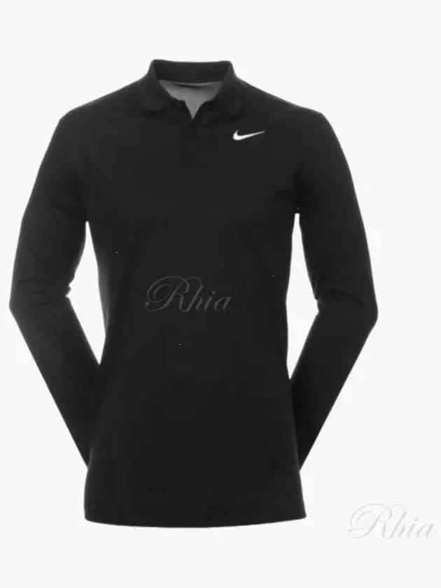 Dri Fit Victory Long Sleeve Polo Shirt Black - NIKE - BALAAN 2