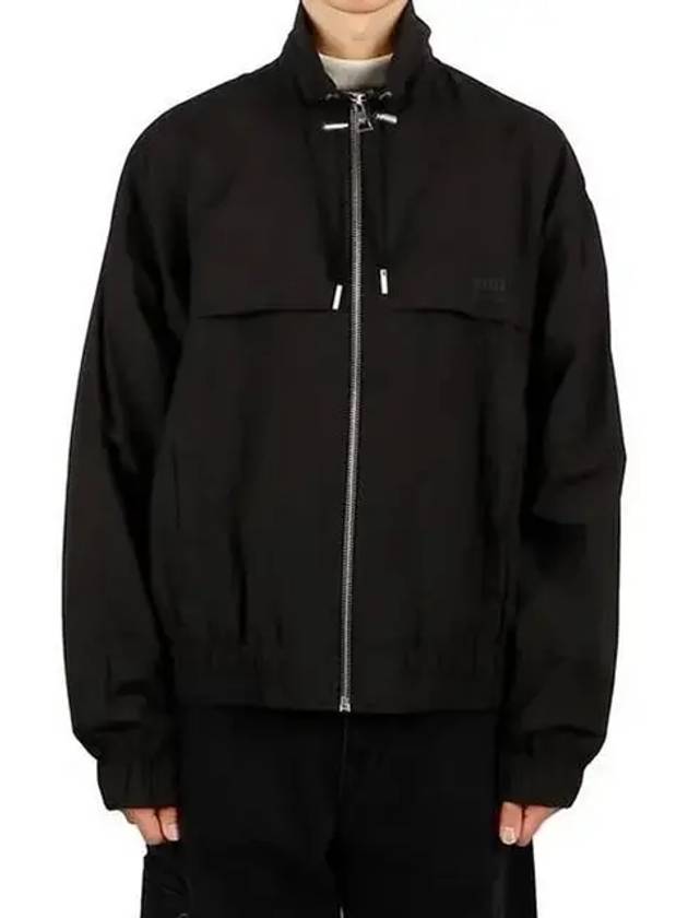 Logo Print Hoodie Windbreaker Black - AMI - BALAAN 3