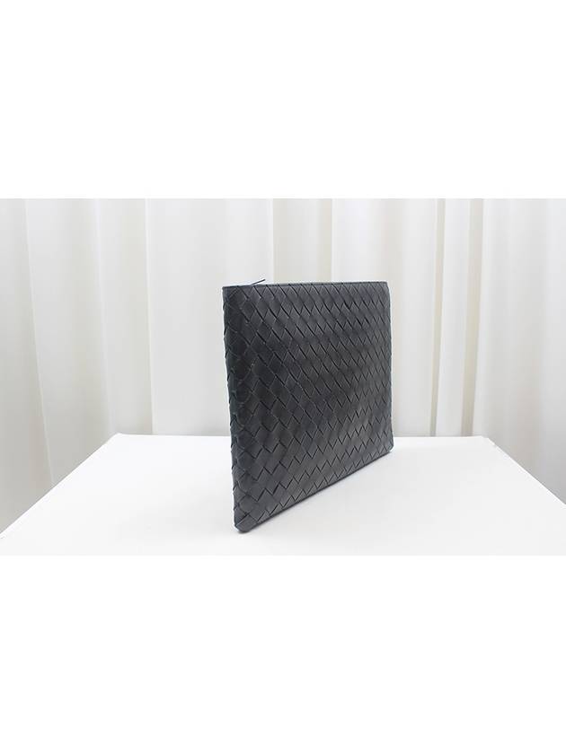 Intrecciato half zip black clutch 607479 - BOTTEGA VENETA - BALAAN 2