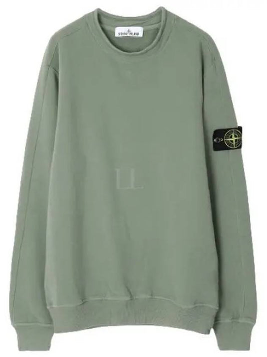 Stretch Cotton Fleece Mock Turtleneck Sweatshirt Sage Green - STONE ISLAND - BALAAN 2