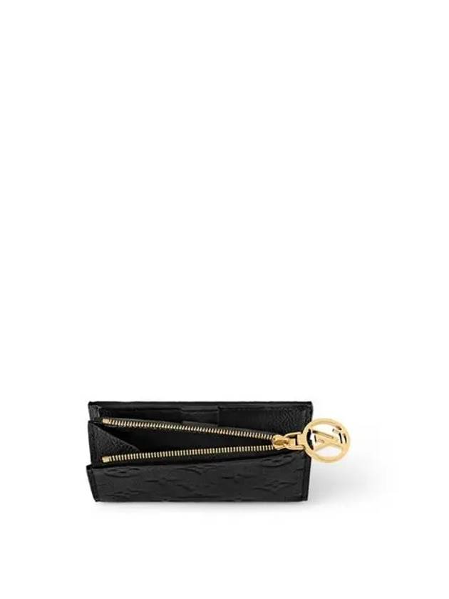 Lisa Monogram Leather Half Wallet Black - LOUIS VUITTON - BALAAN 5