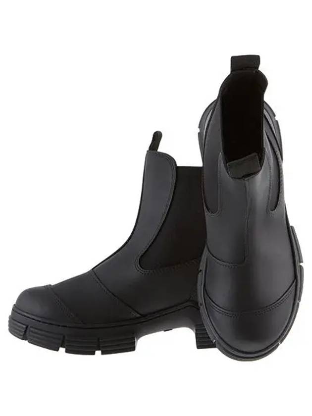 Women's Rubber City Chelsea Boots Black - GANNI - BALAAN 5