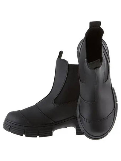 Women's Rubber City Chelsea Boots Black - GANNI - BALAAN 2