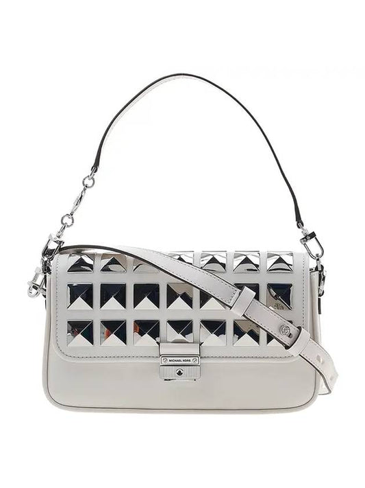 Women's Studded Shoulder Bag Soft White - MICHAEL KORS - BALAAN.