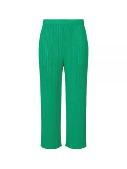 Pleated Straight Pants Green - ISSEY MIYAKE - BALAAN 2