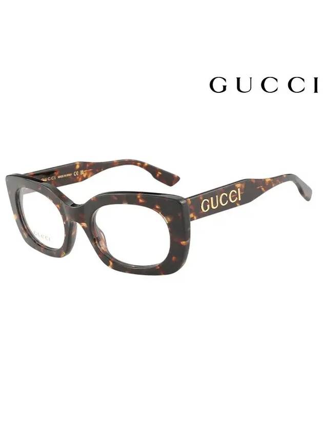 Eyewear Square Acetate Eyeglasses Brown - GUCCI - BALAAN 2