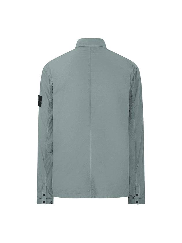 Naslan Garment Dyed Compass Patch Zip-up Jacket Sage Green - STONE ISLAND - BALAAN 3