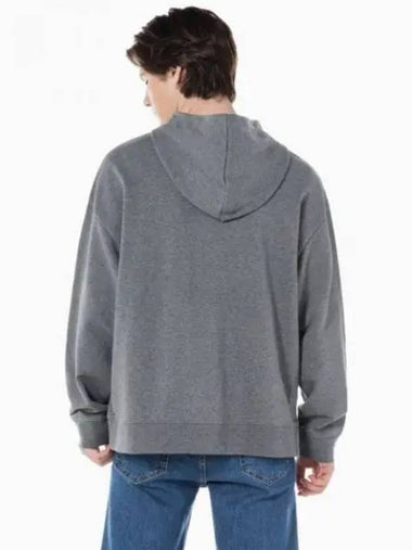 JEANS Men s Gray Relaxed Fit Standard Logo Hoodie 40HM231 P7E - CALVIN KLEIN - BALAAN 1