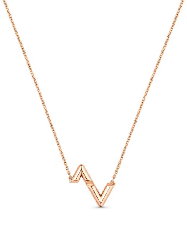 OS LV Monogram Bolt Necklace Pendant Q93809 Pink Gold - LOUIS VUITTON - BALAAN 2