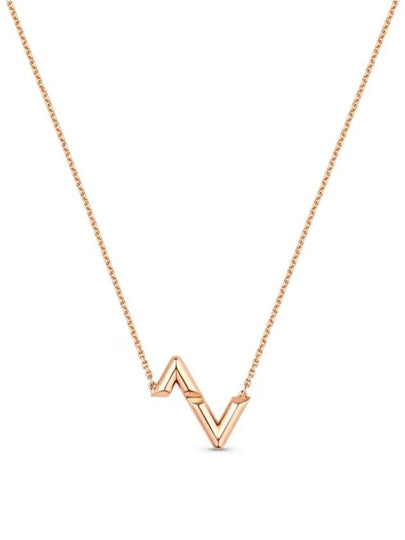 OS LV Monogram Bolt Necklace Pendant Q93809 Pink Gold - LOUIS VUITTON - BALAAN 2