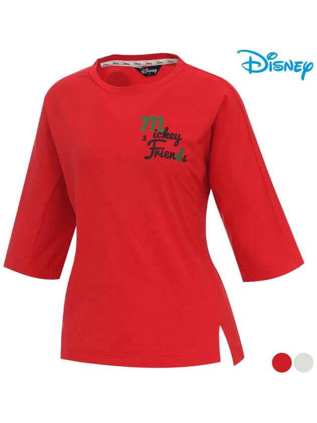 three quarter sleeve slit long sleeve round t-shirt DO1LTR015 - DISNEY GOLF - BALAAN 3