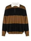 Striped knit TARAK SNM 970 PEAT BLCKSTRP - STUDIO NICHOLSON - BALAAN 2