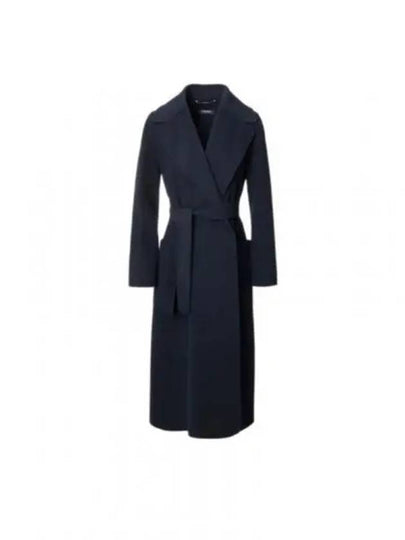 Paolore Virgin Wool Single Coat Navy - MAX MARA - BALAAN 2