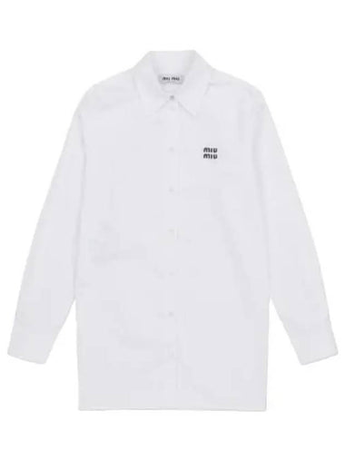 poplin shirt white - MIU MIU - BALAAN 1