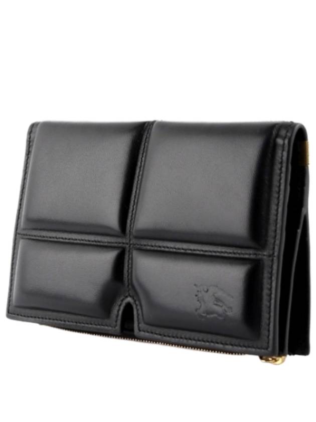 Quilted Leather Medium Wallet Black - BURBERRY - BALAAN 2