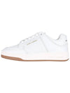 SL 61 Logo Signature Leather Low Top Sneakers White - SAINT LAURENT - BALAAN 4