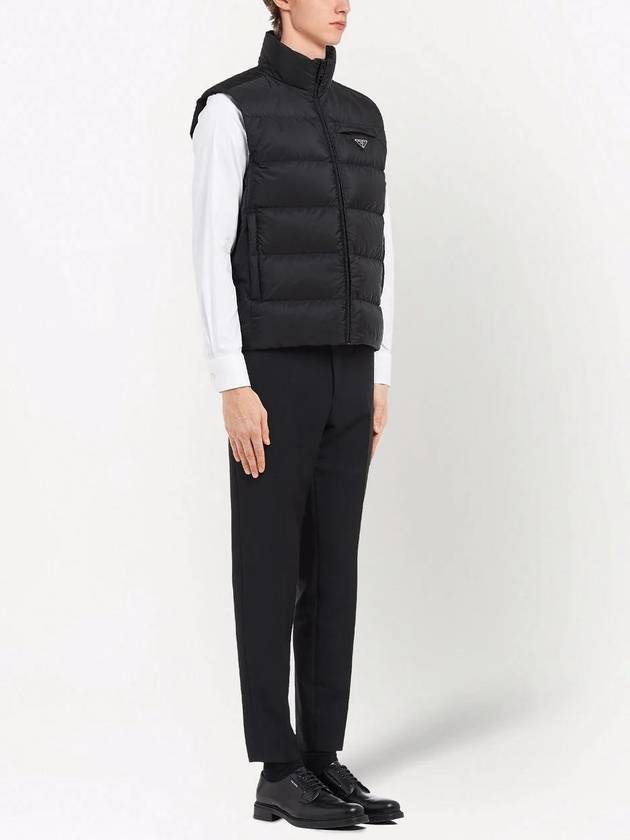 Re-Nylon Sleeveless Down Padded Jacket Black - PRADA - BALAAN 5