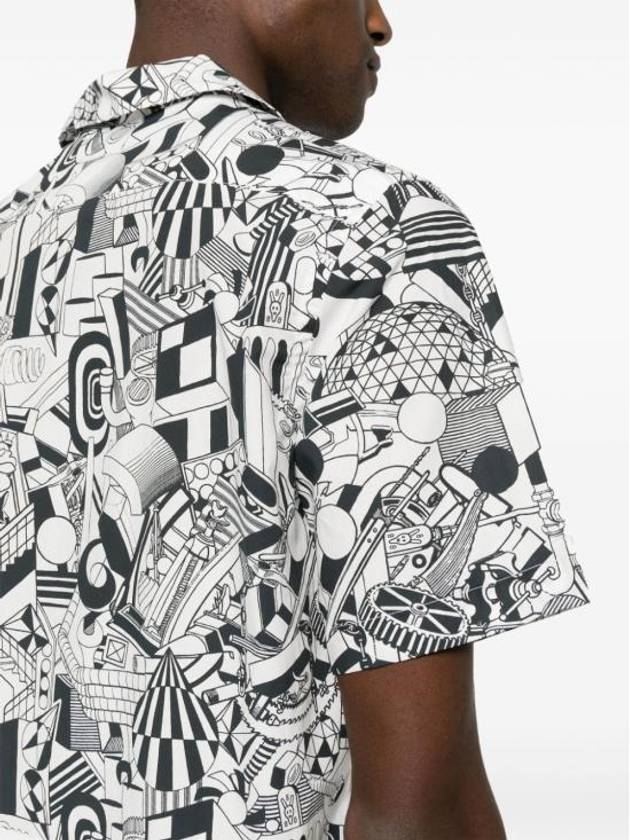 Jack World Vacation Print Short Sleeve Shirt White - PAUL SMITH - BALAAN 6