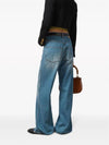 Cotton Straight Jeans Blue - GUCCI - BALAAN 7