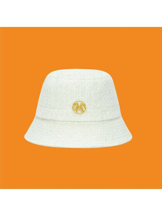 Bucket Hat Gold Label Xenia Ivory Tweed Bucket Hat EC00764 - MAHES - BALAAN 1